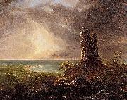 Thomas Cole, Romantic Landscape with Ruined Tower